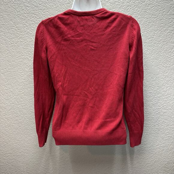 Banana Republic Lofty Crewneck Sweater Womens Petite XS Red Knit Pullover - Picture 8 of 12